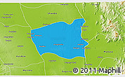 Political 3D Map of Wetlet, physical outside