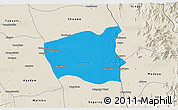 Political 3D Map of Wetlet, shaded relief outside