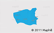 Political 3D Map of Wetlet, single color outside