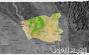 Satellite 3D Map of Wetlet, darken, desaturated