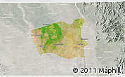 Satellite 3D Map of Wetlet, lighten, semi-desaturated