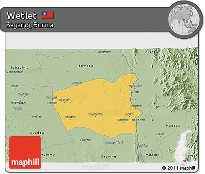 Savanna Style 3D Map of Wetlet