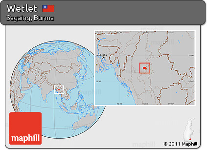 Gray Location Map of Wetlet