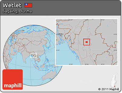 Gray Location Map of Wetlet