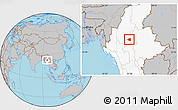 Gray Location Map of Wetlet, highlighted country