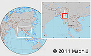Gray Location Map of Wetlet, highlighted parent region, within the entire country