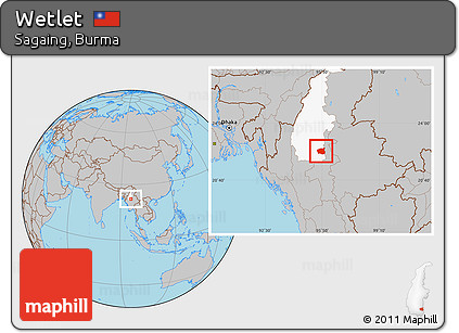 Gray Location Map of Wetlet, highlighted parent region