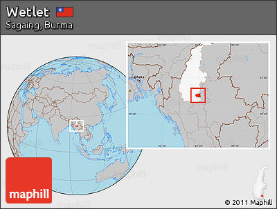 Gray Location Map of Wetlet, highlighted parent region
