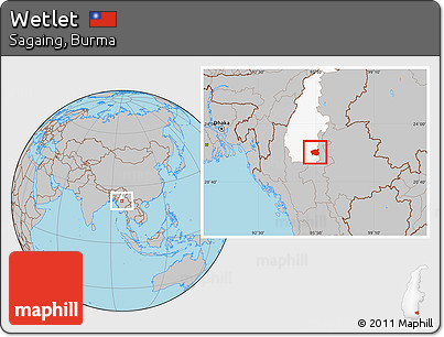 Gray Location Map of Wetlet, highlighted parent region