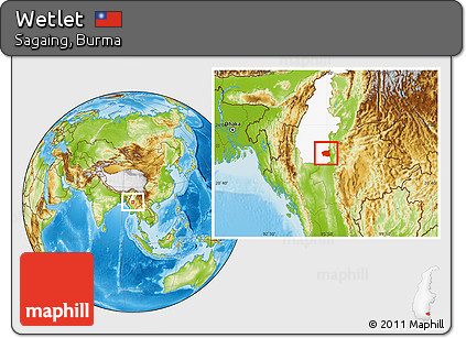 Physical Location Map of Wetlet, highlighted parent region
