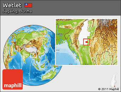 Physical Location Map of Wetlet, highlighted parent region