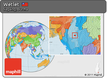 Political Location Map of Wetlet