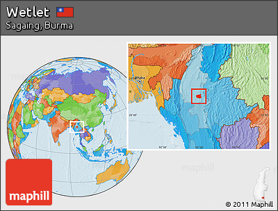 Political Location Map of Wetlet