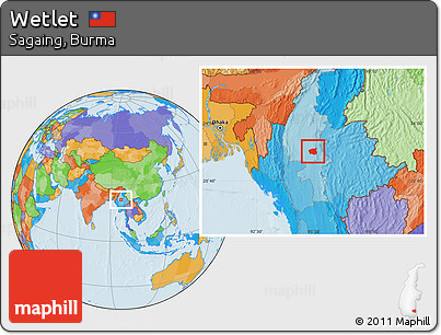 Political Location Map of Wetlet