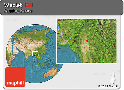 Satellite Location Map of Wetlet