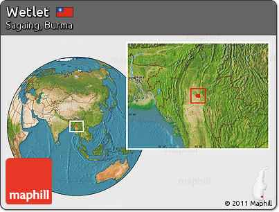 Satellite Location Map of Wetlet