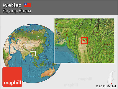 Satellite Location Map of Wetlet