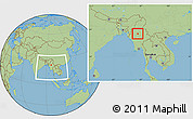 Savanna Style Location Map of Wetlet, within the entire country