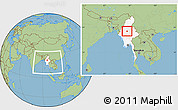 Savanna Style Location Map of Wetlet, highlighted country, within the entire country
