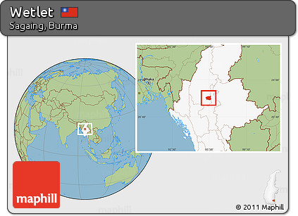 Savanna Style Location Map of Wetlet, highlighted country