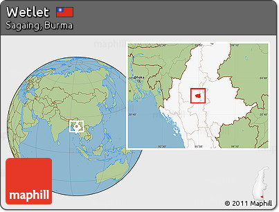 Savanna Style Location Map of Wetlet, highlighted country