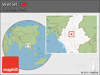 Savanna Style Location Map of Wetlet, highlighted country