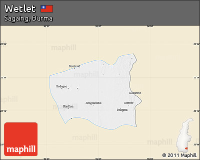 Classic Style Map of Wetlet, single color outside