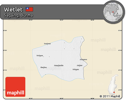 Classic Style Map of Wetlet, single color outside