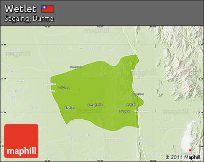 Physical Map of Wetlet, lighten