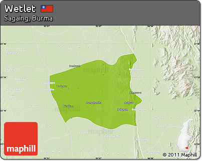 Physical Map of Wetlet, lighten