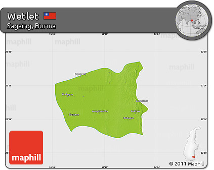 Physical Map of Wetlet, single color outside