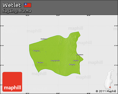 Physical Map of Wetlet, single color outside