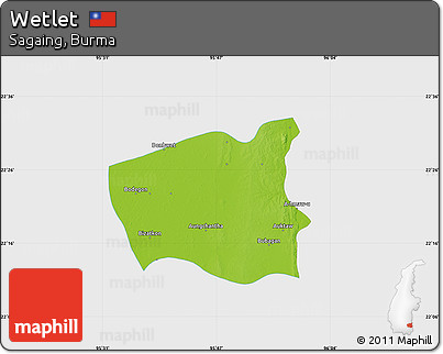 Physical Map of Wetlet, single color outside