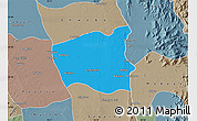 Political Map of Wetlet, semi-desaturated