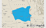 Political Map of Wetlet, shaded relief outside