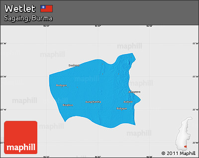 Political Map of Wetlet, single color outside