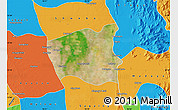 Satellite Map of Wetlet, political outside