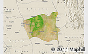 Satellite Map of Wetlet, shaded relief outside