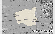 Shaded Relief Map of Wetlet, darken, desaturated
