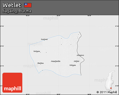 Silver Style Map of Wetlet, single color outside