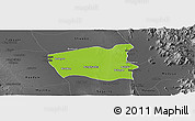 Physical Panoramic Map of Wetlet, darken, desaturated
