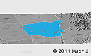 Political Panoramic Map of Wetlet, desaturated