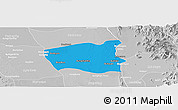 Political Panoramic Map of Wetlet, lighten, desaturated