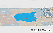 Political Panoramic Map of Wetlet, lighten, semi-desaturated
