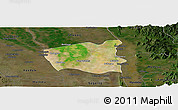 Satellite Panoramic Map of Wetlet, darken