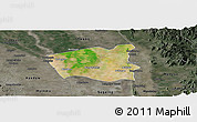 Satellite Panoramic Map of Wetlet, darken, semi-desaturated