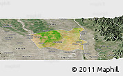 Satellite Panoramic Map of Wetlet, semi-desaturated