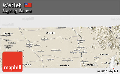Shaded Relief Panoramic Map of Wetlet