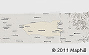 Shaded Relief Panoramic Map of Wetlet, semi-desaturated