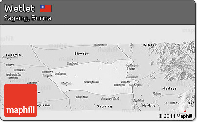 Silver Style Panoramic Map of Wetlet